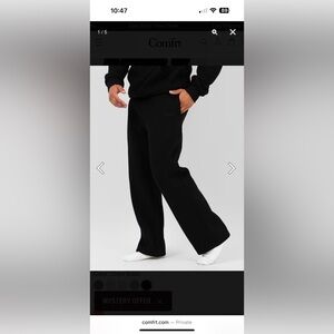 COMFRT Signature Straight Leg Sweatpants (Onyx Black)